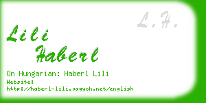 lili haberl business card